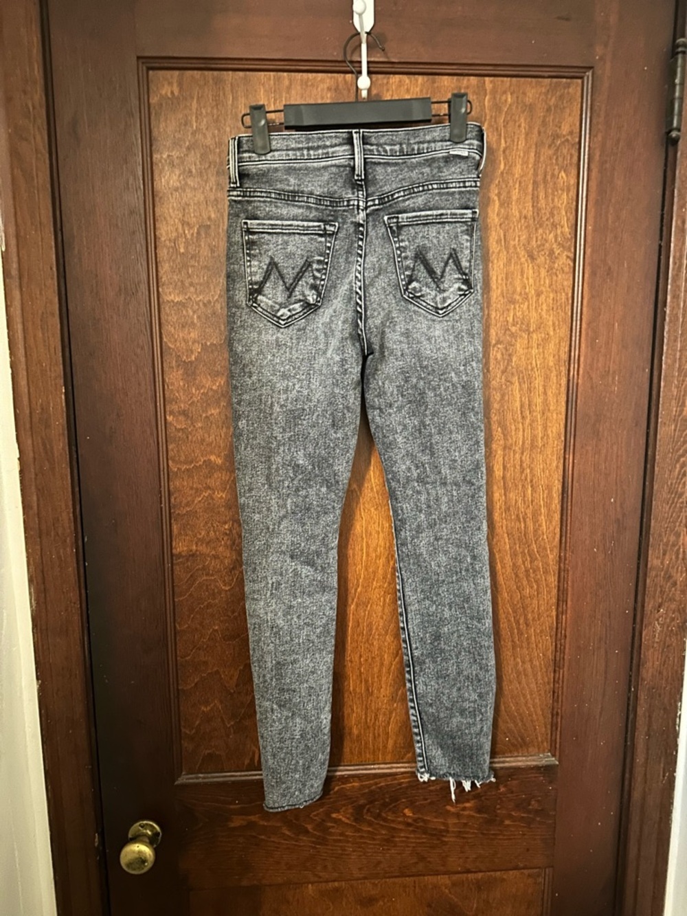 Mother - Stunner Zip Ankle Step Fray Skinny Jeans in Train Stops 25 - Picture 3 of 5